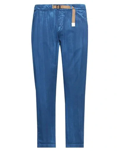White Sand Man Pants Blue Size 34 Cotton, Elastane