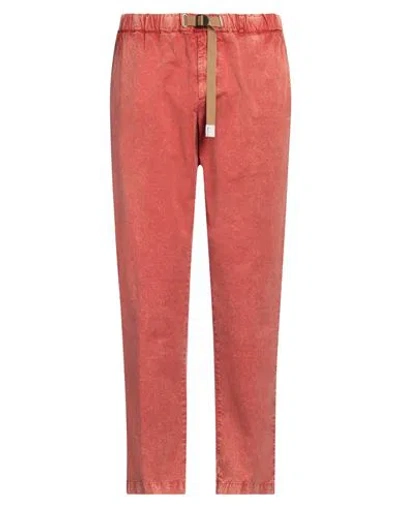 White Sand Man Pants Brick Size 34 Cotton, Elastane In Red