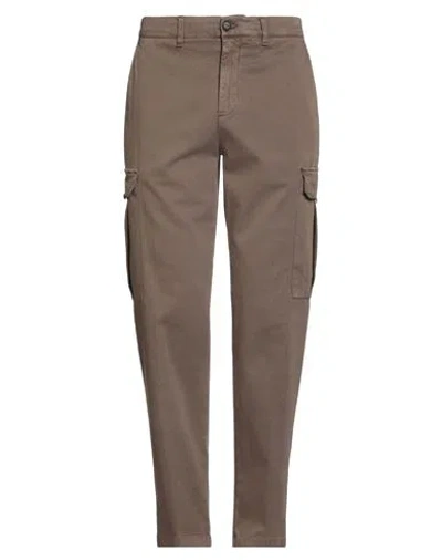 White Sand Man Pants Brown Size 36 Cotton, Elastane