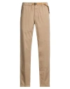 White Sand Man Pants Camel Size 28 Cotton, Elastane In Brown