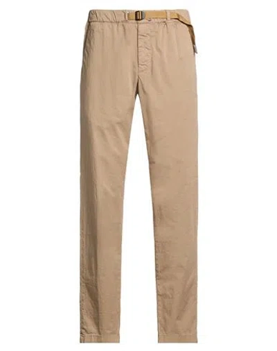 White Sand Man Pants Camel Size 28 Cotton, Elastane In Brown
