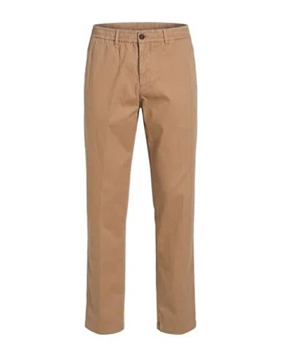 White Sand Man Pants Camel Size 30 Cotton, Tencel, Silk, Elastane In Beige