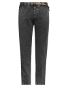 White Sand Man Pants Charcoal Size 34 Cotton, Elastane In Gray