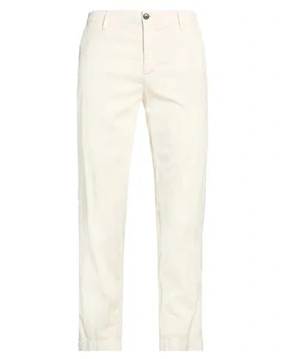 White Sand Man Pants Cream Size 34 Cotton, Elastane