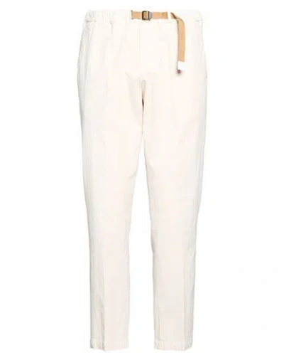 White Sand Man Pants Cream Size 38 Cotton, Tencel, Silk, Elastane In Neutral