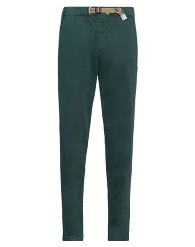White Sand Man Pants Dark Green Size 28 Cotton, Elastane