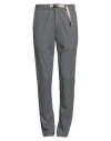 White Sand Man Pants Grey Size 28 Polyester, Viscose, Elastane In Gray
