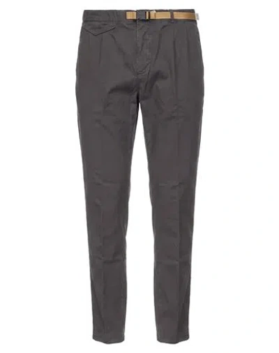 White Sand Man Pants Grey Size 38 Cotton, Tencel, Silk, Elastane