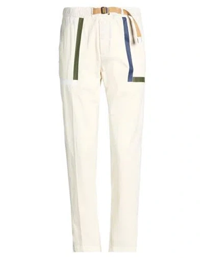 White Sand Man Pants Ivory Size 30 Cotton, Elastane In Multi