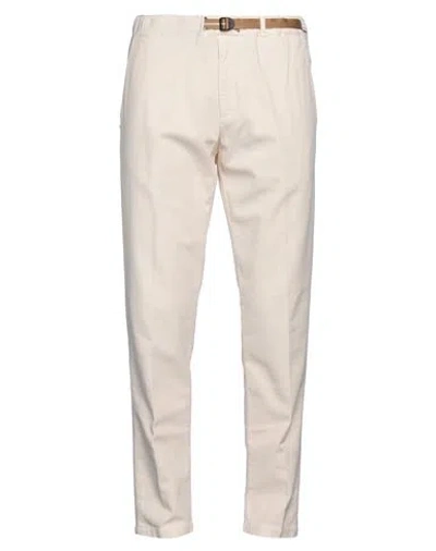 White Sand Man Pants Ivory Size 34 Cotton, Elastane