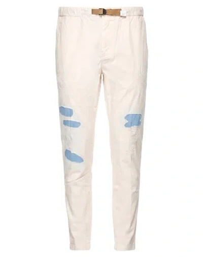 White Sand Man Pants Ivory Size 34 Cotton, Elastane