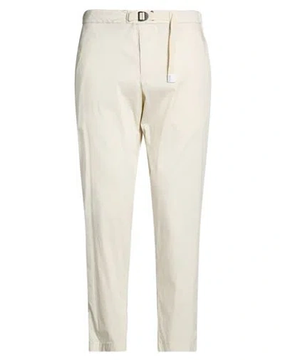 White Sand Man Pants Ivory Size 36 Cotton, Polyamide, Elastane