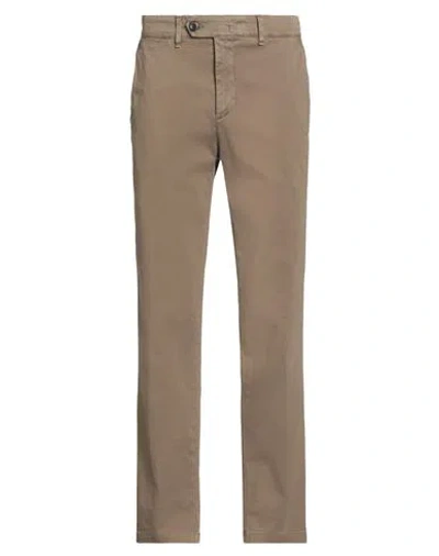 White Sand Man Pants Khaki Size 28 Cotton, Elastane In Brown