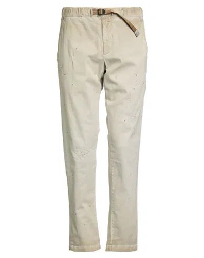 White Sand Man Pants Khaki Size 30 Cotton, Elastane In Neutral
