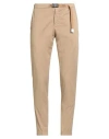 White Sand Man Pants Khaki Size 32 Cotton, Elastane In Brown