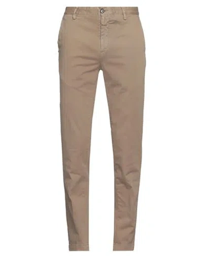 White Sand Man Pants Khaki Size 36 Cotton, Elastane