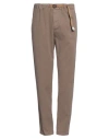 White Sand Man Pants Khaki Size 36 Cotton, Elastane In Beige