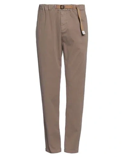 White Sand Man Pants Khaki Size 36 Cotton, Elastane In Beige