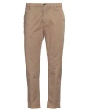 Shop White Sand Man Pants Light Brown Size 38 Cotton, Elastane In Beige