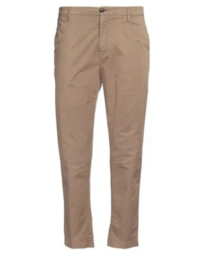 White Sand Man Pants Light Brown Size 38 Cotton, Elastane In Beige