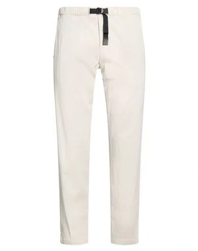 White Sand Man Pants Light Grey Size 32 Cotton, Elastane In Neutral