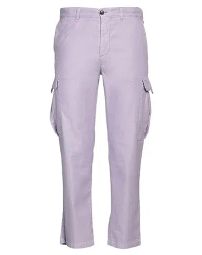 White Sand Man Pants Lilac Size 32 Cotton, Lyocell In Purple