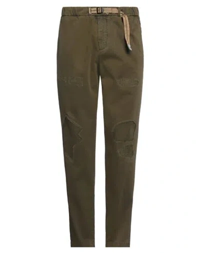 White Sand Man Pants Military Green Size 34 Cotton, Elastane In Brown