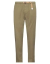 White Sand Man Pants Military Green Size 34 Cotton, Elastane
