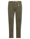 White Sand Man Pants Military Green Size 34 Cotton, Elastane