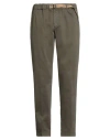 White Sand Man Pants Military Green Size 36 Cotton, Elastane