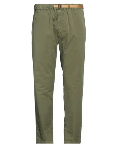 White Sand Man Pants Military Green Size 38 Cotton, Elastane