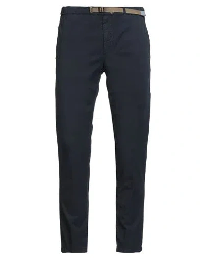 White Sand Man Pants Navy Size 30 Cotton, Elastane In Blue
