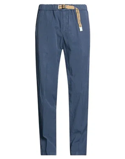 White Sand Man Pants Navy Size 34 Lyocell, Linen, Cotton In Blue