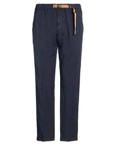 White Sand Man Pants Navy Size 36 Lyocell, Linen, Cotton In Blue