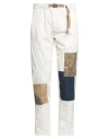 White Sand Man Pants Off White Size 32 Cotton, Elastane In Multi