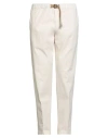 White Sand Man Pants Off White Size 36 Cotton, Elastane In Pattern
