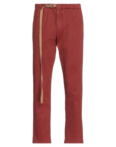 White Sand Pants In Red