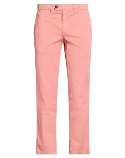 White Sand Man Pants Salmon Pink Size 32 Cotton, Elastane