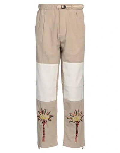 White Sand Man Pants Sand Size 34 Cotton, Elastane In Beige