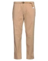 White Sand Buckle-fastening Pleated Trousers In Beige