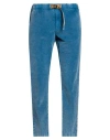 White Sand Man Pants Slate Blue Size 32 Cotton, Elastane In Blue