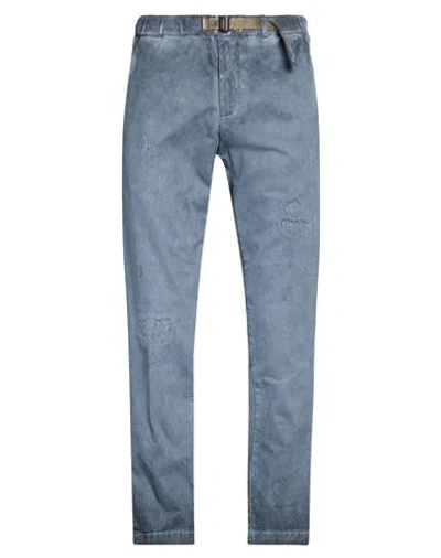 White Sand Man Pants Slate Blue Size 32 Cotton, Elastane