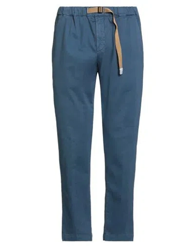 White Sand Man Pants Slate Blue Size 38 Cotton, Elastane