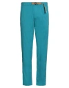 White Sand Man Pants Turquoise Size 30 Cotton, Linen, Elastane In Blue
