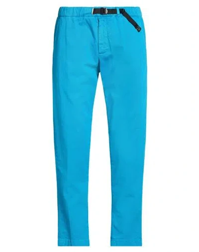 White Sand Man Pants Turquoise Size 32 Cotton In Blue