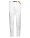 White Sand Belt Trousers In White