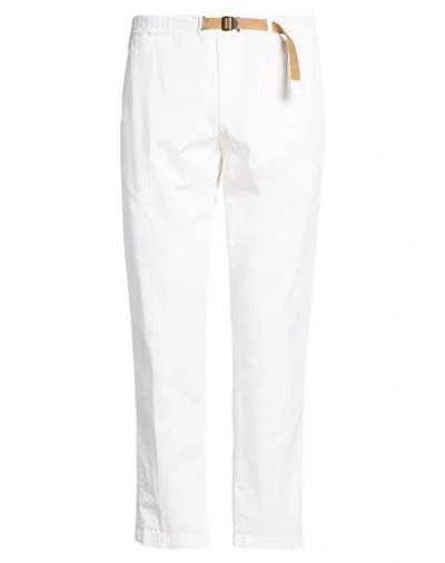 White Sand Man Pants White Size 34 Cotton, Elastane
