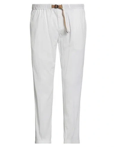 White Sand Man Pants White Size 38 Cotton, Elastane