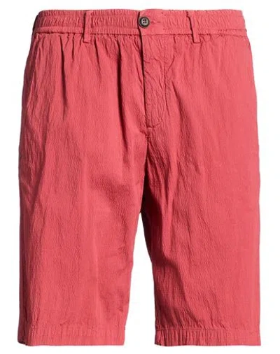 White Sand Man Shorts & Bermuda Shorts Brick Size 32 Cotton, Elastane In Red