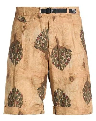 White Sand Man Shorts & Bermuda Shorts Camel Size 32 Linen, Cotton In Brown